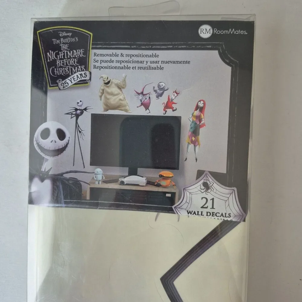 RoomMates 21 Piece Peel and Stick Nightmare Before Christmas Wall Decals NEW